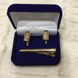 Men’s Cufflinks and Tie Clip Set
